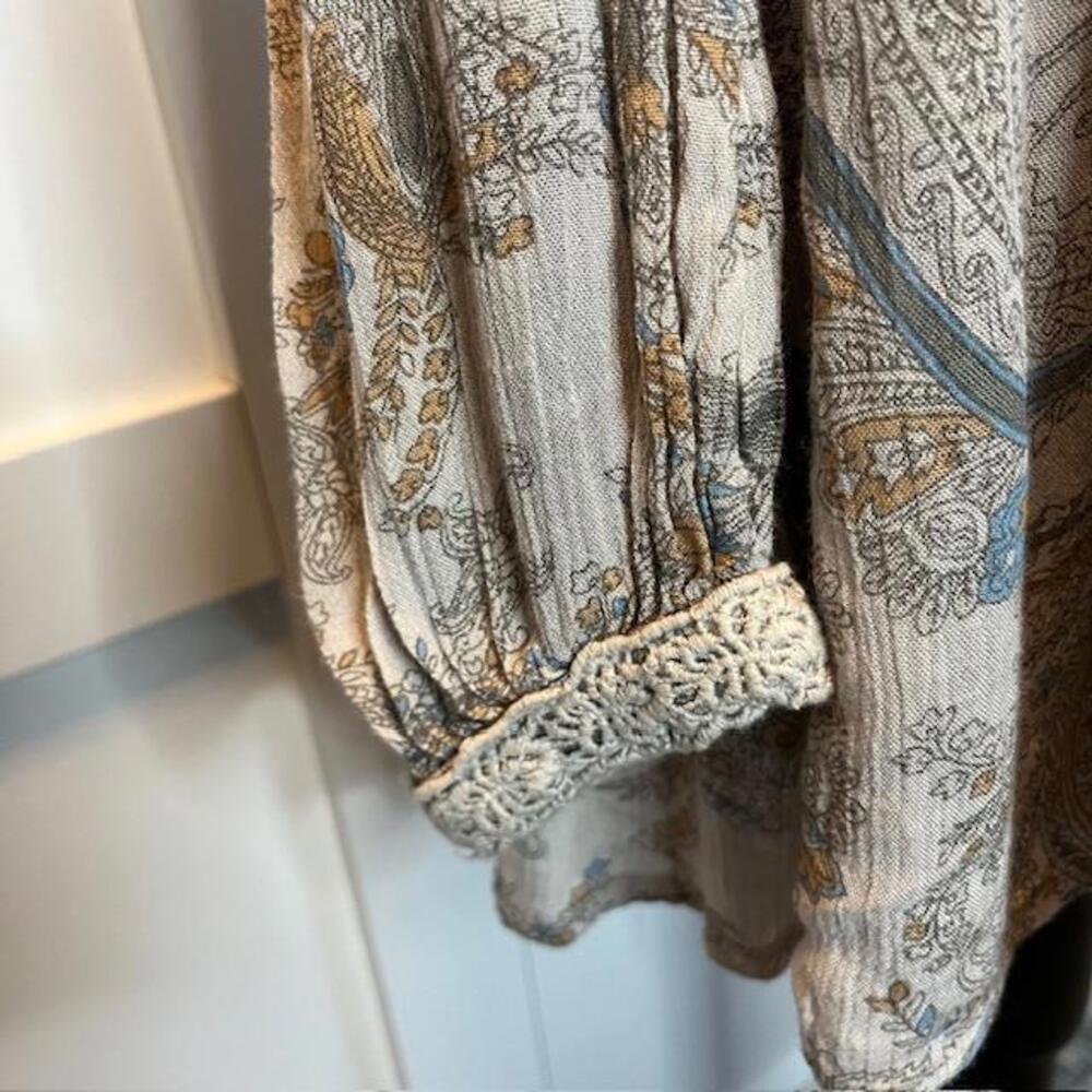 Free People Elegant Vintage-Inspired Lace Overlay Dress - Picture 3 of 9